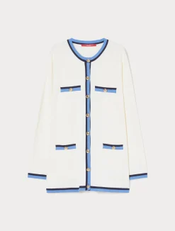 Outlet Marina Rinaldi Modal cotton cardigan IVORY