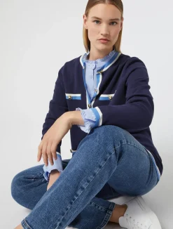 Online Marina Rinaldi Modal cotton cardigan NAVY