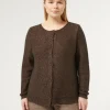 Online Marina Rinaldi Mohair and sequin cardigan DARKBOWN