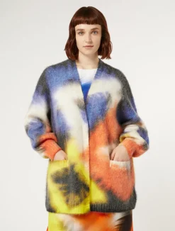 Clearance Marina Rinaldi Mohair blend cardigan BLACK