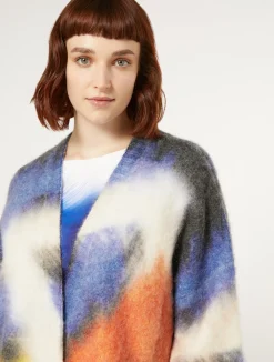 Clearance Marina Rinaldi Mohair blend cardigan BLACK