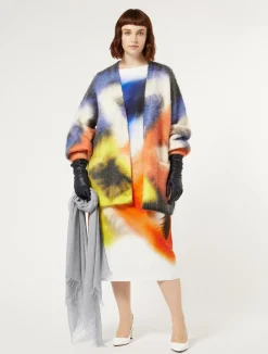 Clearance Marina Rinaldi Mohair blend cardigan BLACK