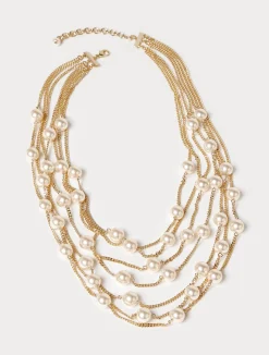 New Marina Rinaldi Multi-strand necklace with beads LIGHTGOLD