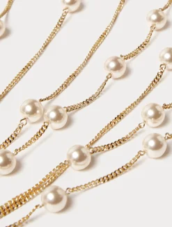 New Marina Rinaldi Multi-strand necklace with beads LIGHTGOLD