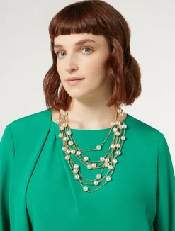 New Marina Rinaldi Multi-strand necklace with beads LIGHTGOLD