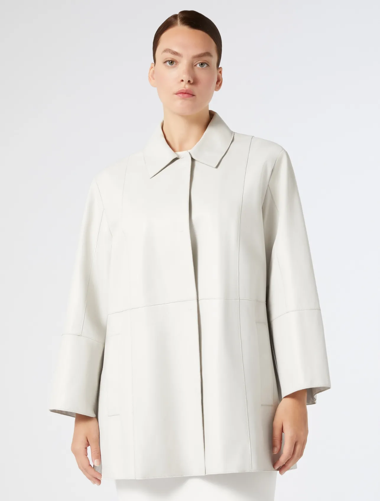 Hot Marina Rinaldi Nappa leather jacket IVORY