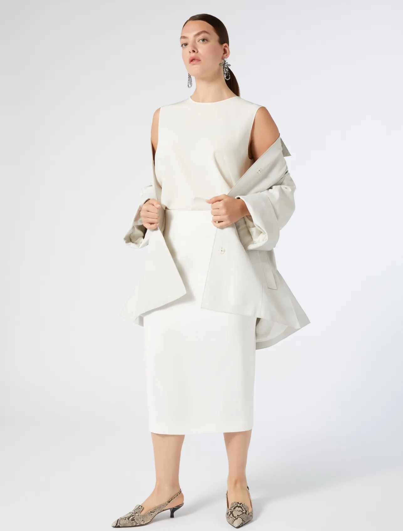 Hot Marina Rinaldi Nappa leather jacket IVORY