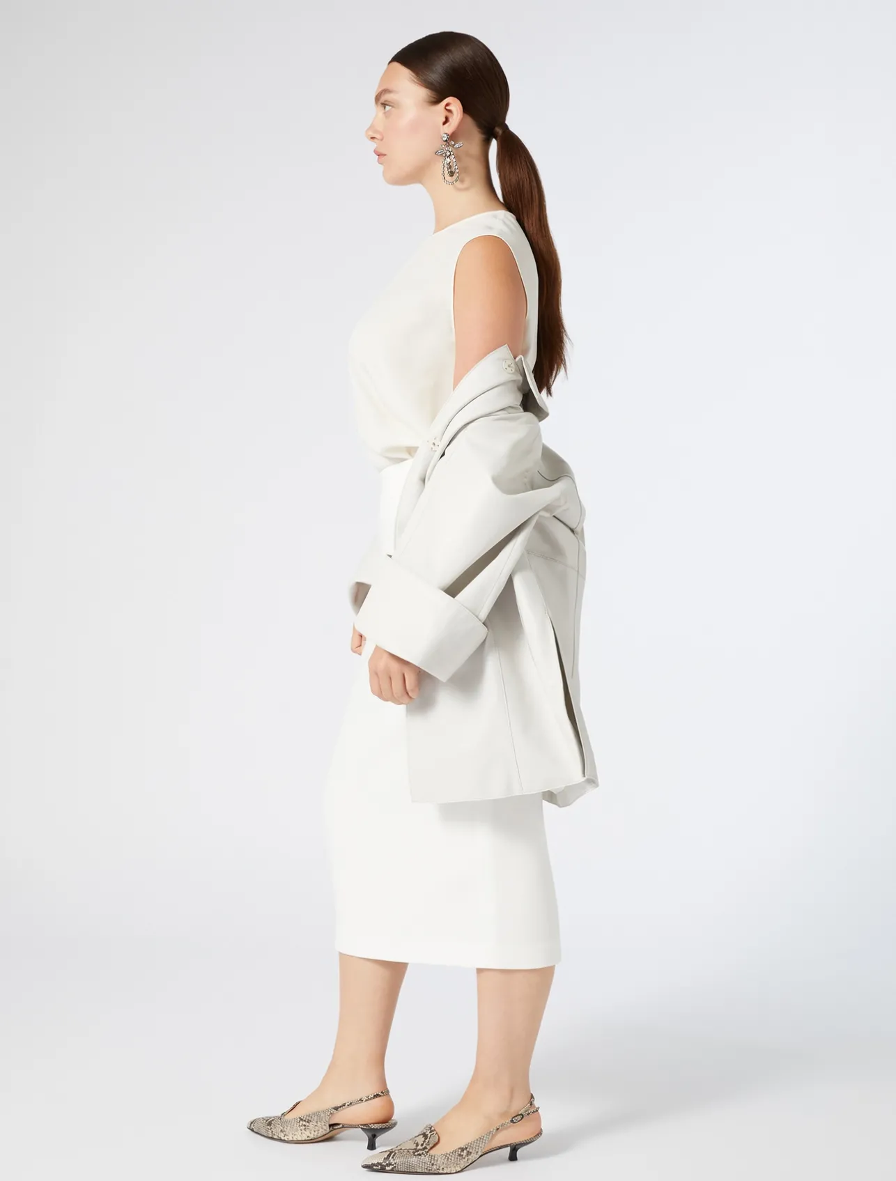 Hot Marina Rinaldi Nappa leather jacket IVORY