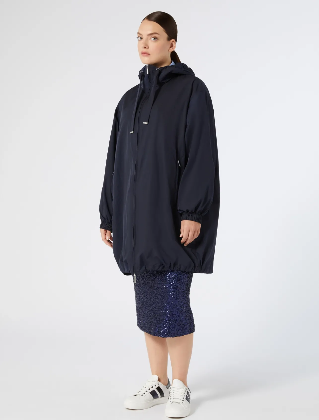 Hot Marina Rinaldi Nylon canvas parka MIDNIGHTBLUE