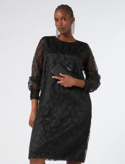 Sale Marina Rinaldi Organza dress BLACK