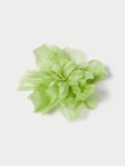 Sale Marina Rinaldi Organza flower brooch OLIVEGREEN