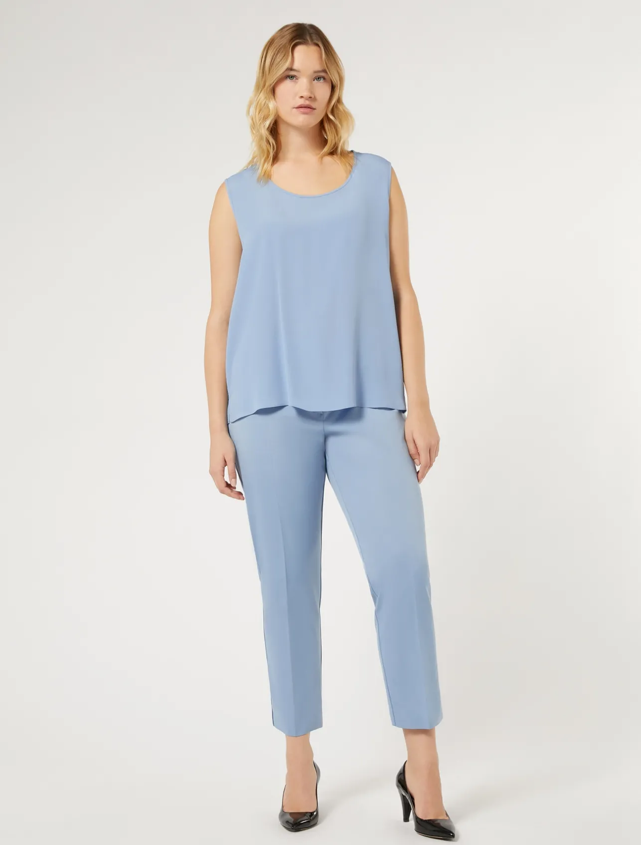 Fashion Marina Rinaldi Ottoman trousers LIGHTBLUE