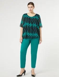 New Marina Rinaldi Ottoman trousers GREEN