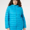 Sale Marina Rinaldi Padded jacket in water-repellent nylon canvas TURQUOISE