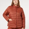 Hot Marina Rinaldi Padded jacket in water-repellent nylon canvas TERRACOTTA