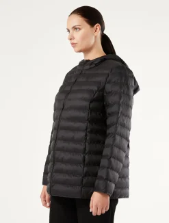 New Marina Rinaldi Padded jacket in water-repellent nylon canvas BLACK