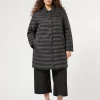 Fashion Marina Rinaldi Padded jacket in water-repellent nylon canvas BLACK