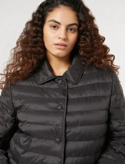 Fashion Marina Rinaldi Padded jacket in water-repellent nylon canvas BLACK