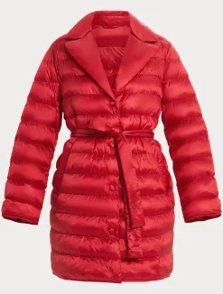 Clearance Marina Rinaldi Padded jacket in water-repellent nylon canvas RED