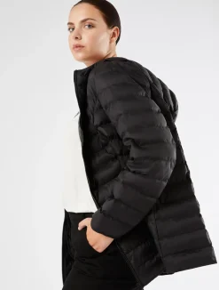 New Marina Rinaldi Padded jacket in water-repellent nylon canvas BLACK