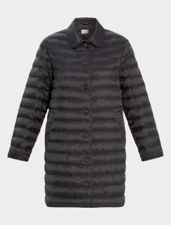 Fashion Marina Rinaldi Padded jacket in water-repellent nylon canvas BLACK