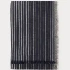 Outlet Marina Rinaldi Pinstriped fabric stole MIDNIGHTBLUE
