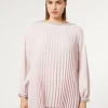 Outlet Marina Rinaldi Pleated crepe tunic PINK