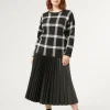 Online Marina Rinaldi Pleated fabric skirt BLACK
