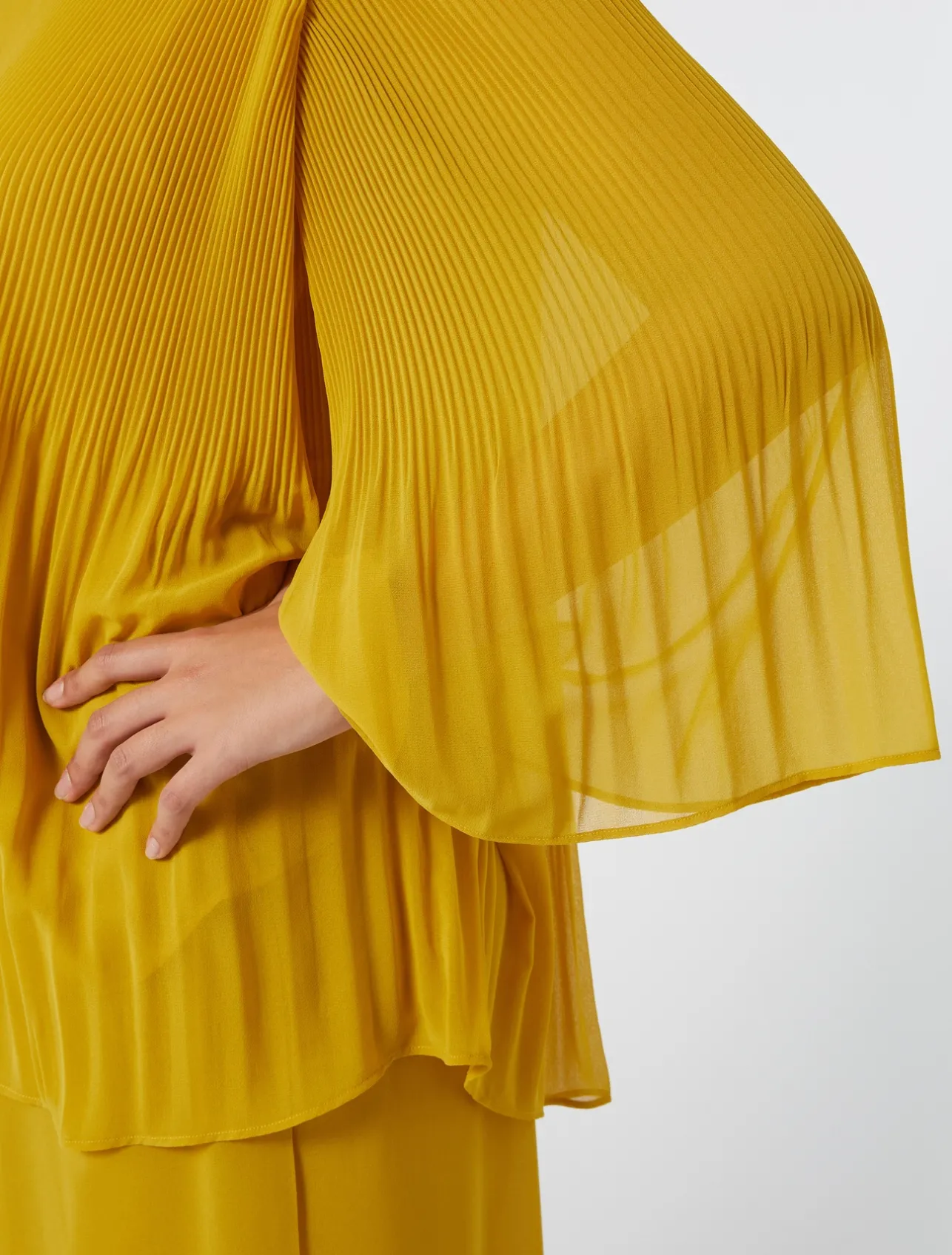 Clearance Marina Rinaldi Pleated georgette blouse GOLD