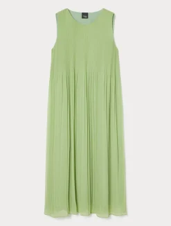 Hot Marina Rinaldi Pleated georgette dress OLIVEGREEN