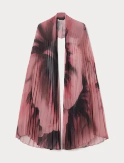 Clearance Marina Rinaldi Pleated georgette stole PINK