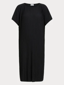 Clearance Marina Rinaldi Pleated jersey dress BLACK