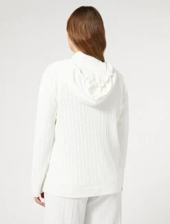 Clearance Marina Rinaldi Pleated jersey jacket WHITE