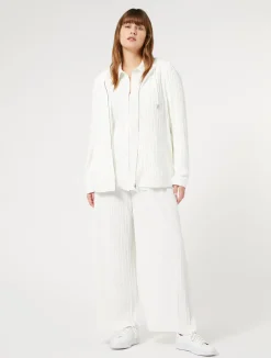 Clearance Marina Rinaldi Pleated jersey jacket WHITE