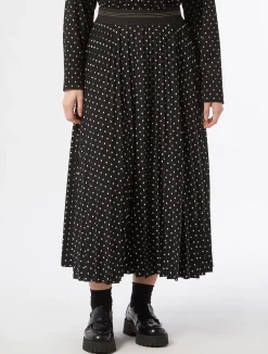 New Marina Rinaldi Pleated jersey long skirt BLACK