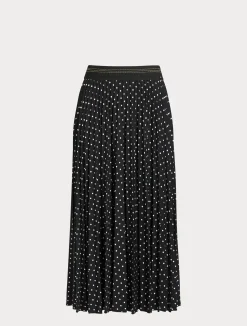 New Marina Rinaldi Pleated jersey long skirt BLACK