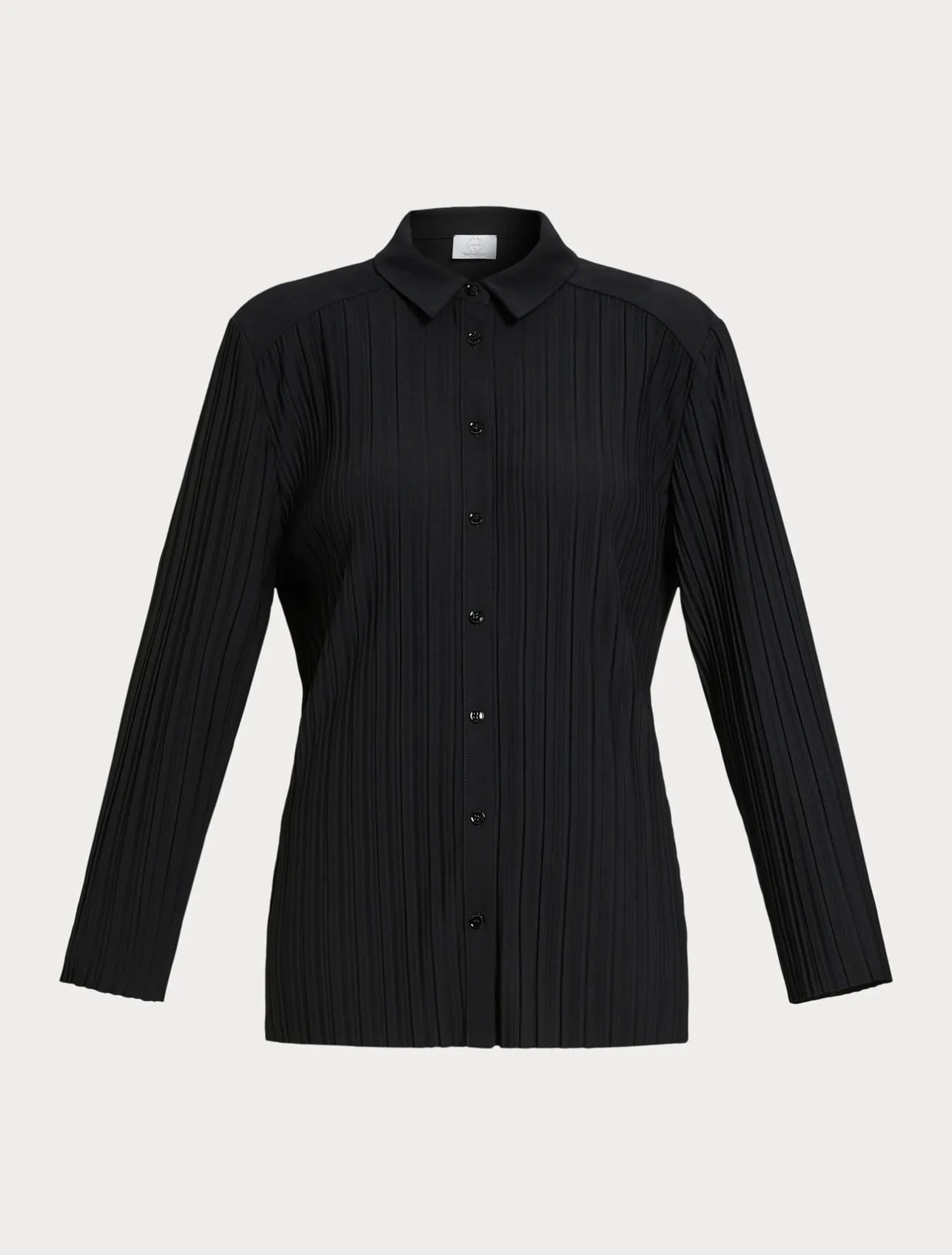 Outlet Marina Rinaldi Pleated jersey shirt BLACK