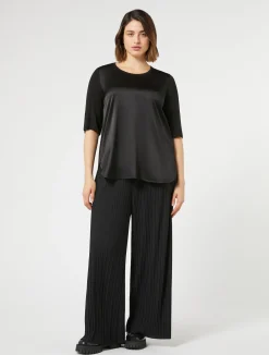 Hot Marina Rinaldi Pleated jersey trousers BLACK
