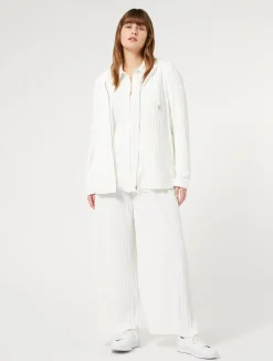 Online Marina Rinaldi Pleated jersey trousers WHITE
