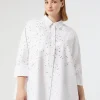 Best Marina Rinaldi Poplin broderie anglaise shirt WHITE