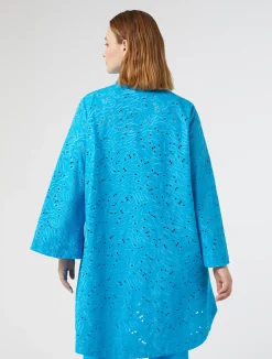 Best Marina Rinaldi Poplin broderie anglaise shirt TURQUOISE