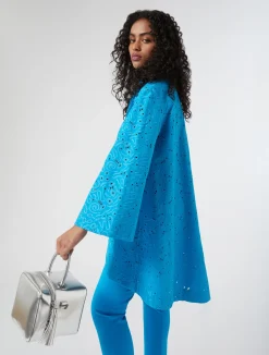 Best Marina Rinaldi Poplin broderie anglaise shirt TURQUOISE