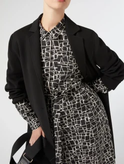 Hot Marina Rinaldi Poplin print dress BLACK