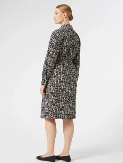 Hot Marina Rinaldi Poplin print dress BLACK