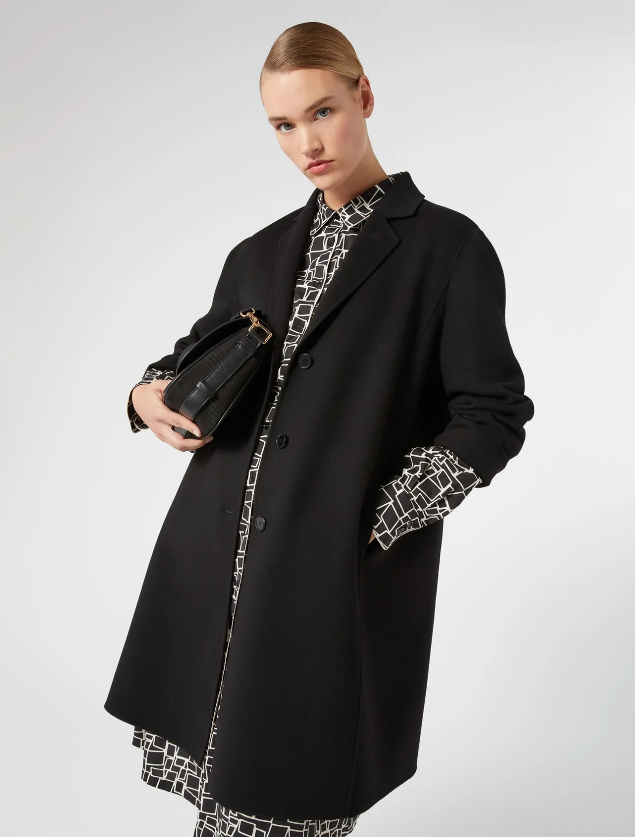 Hot Marina Rinaldi Poplin print dress BLACK