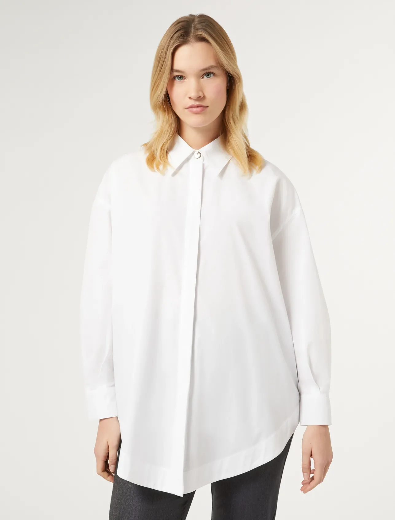 Online Marina Rinaldi Poplin shirt OPTICALWHITE