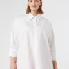 Discount Marina Rinaldi Poplin shirt OPTICALWHITE