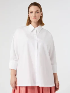Discount Marina Rinaldi Poplin shirt OPTICALWHITE