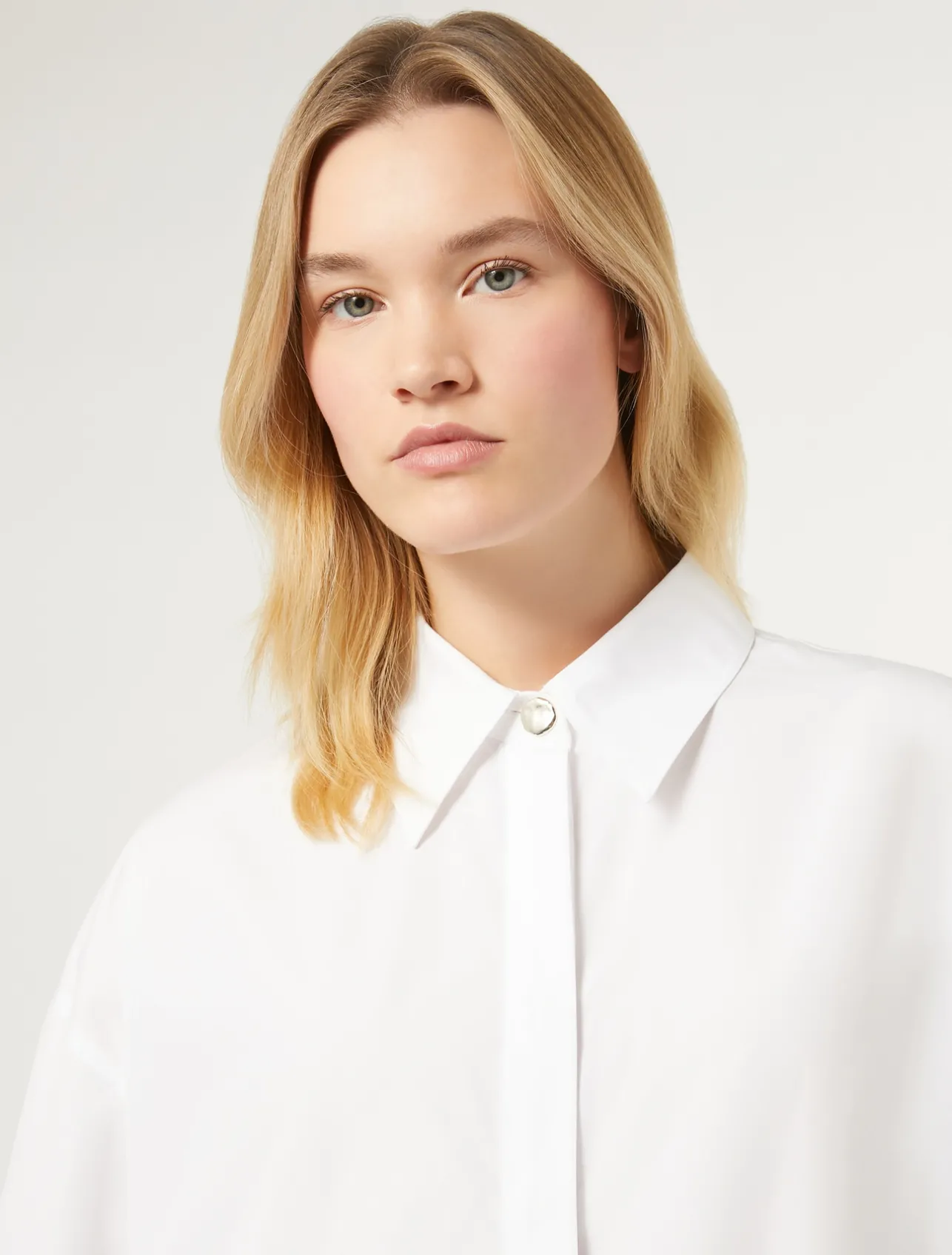 Online Marina Rinaldi Poplin shirt OPTICALWHITE