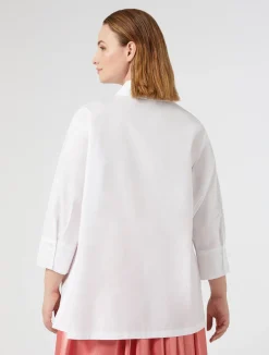 Discount Marina Rinaldi Poplin shirt OPTICALWHITE